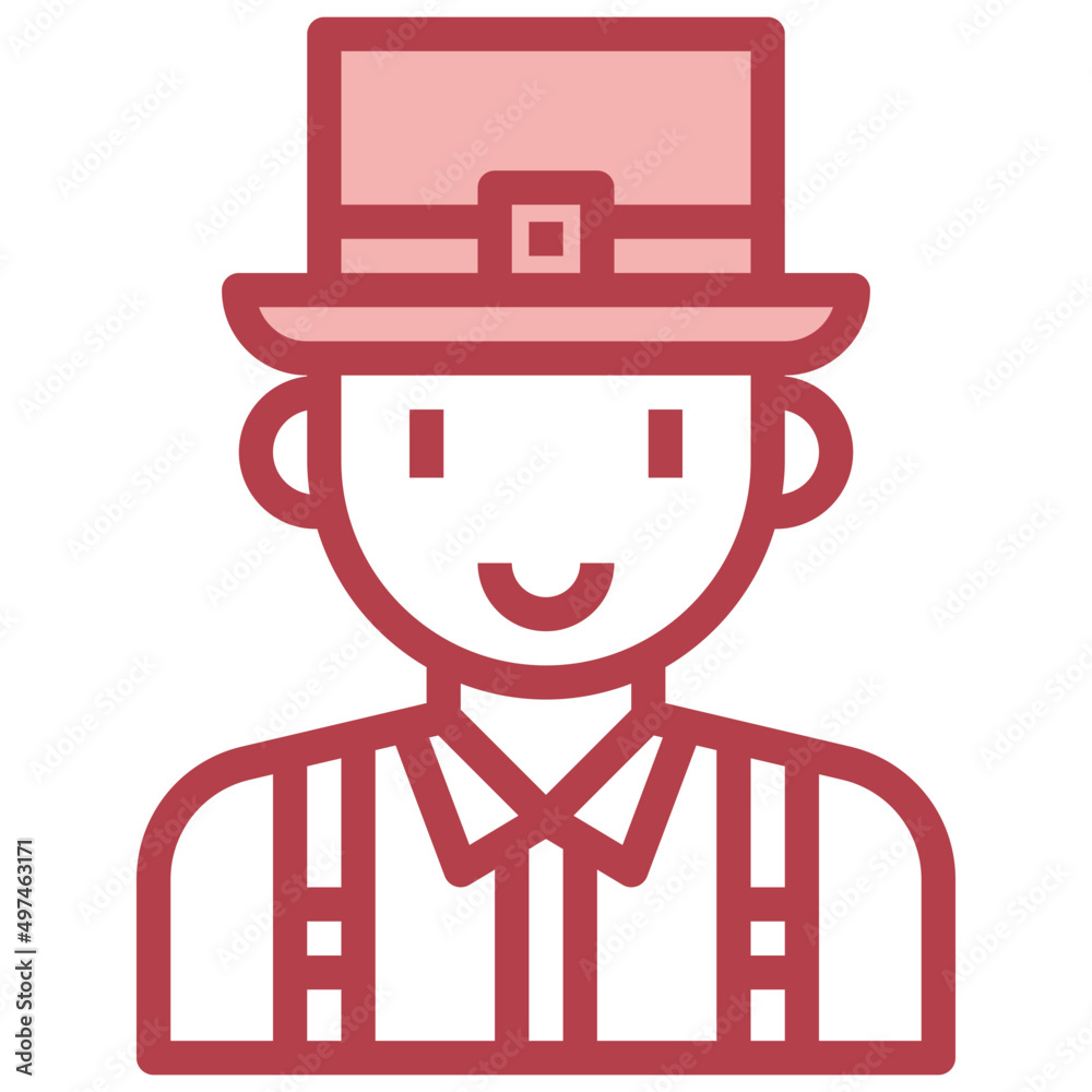 IRISH red line icon,linear,outline,graphic,illustration IRISH red line icon,linear,outline,graphic,illustration