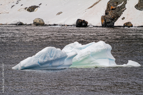 Antarctica - Non Tabular Iceberg - Global warming photo