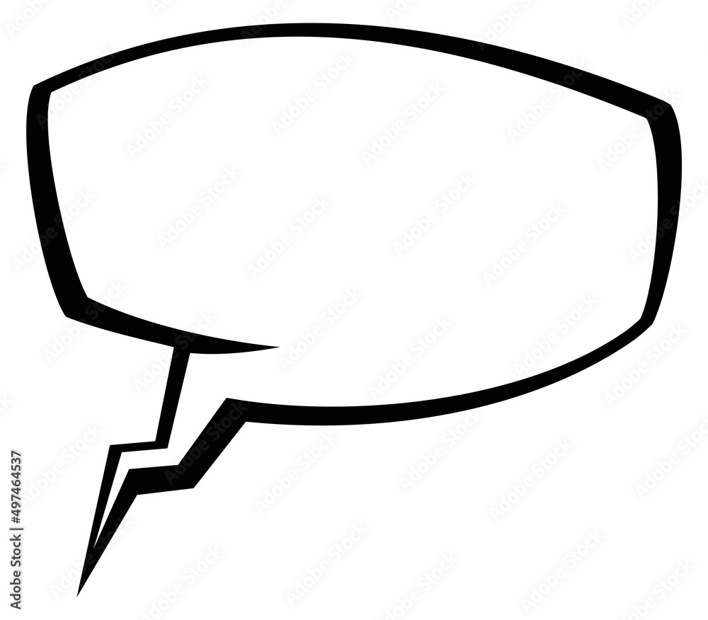 Speech bubble in retro comic style. Blank text frame Speech bubble in retro comic style. Blank text frame