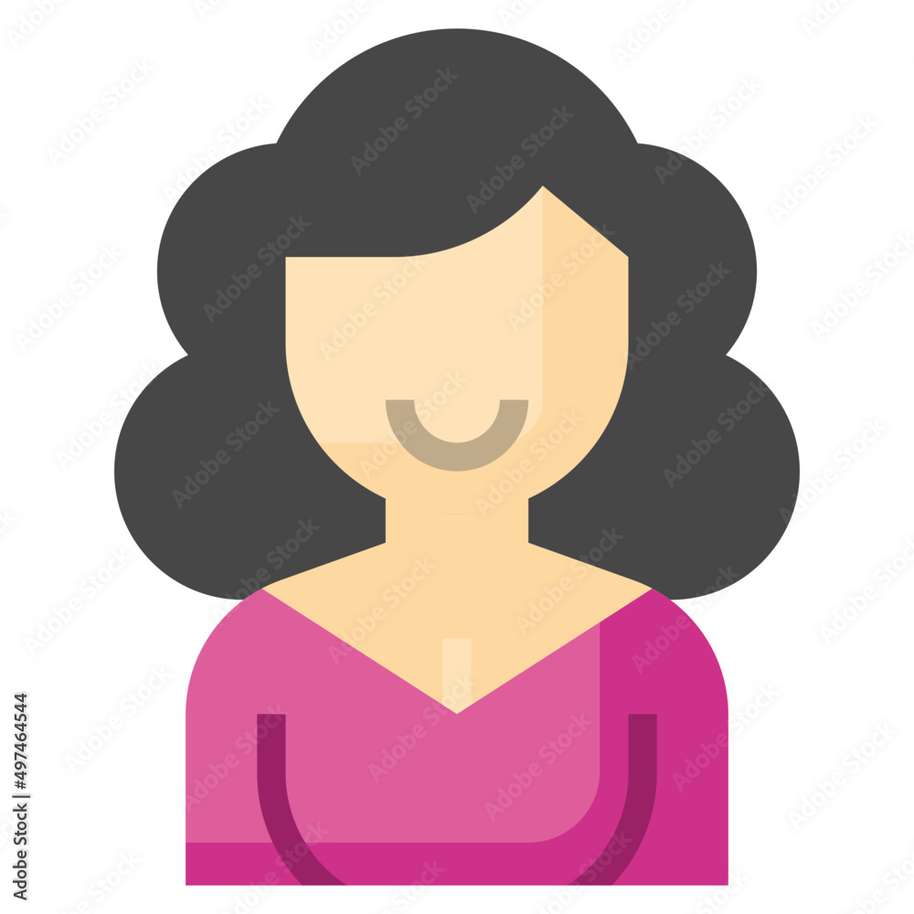 WOMAN flat icon,linear,outline,graphic,illustration WOMAN flat icon,linear,outline,graphic,illustration
