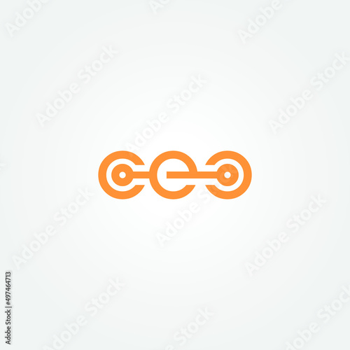 abstract ceo target goal fingerprint search infinity limitless chain network and maze concept logo