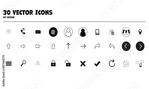 illustration of a set of icons