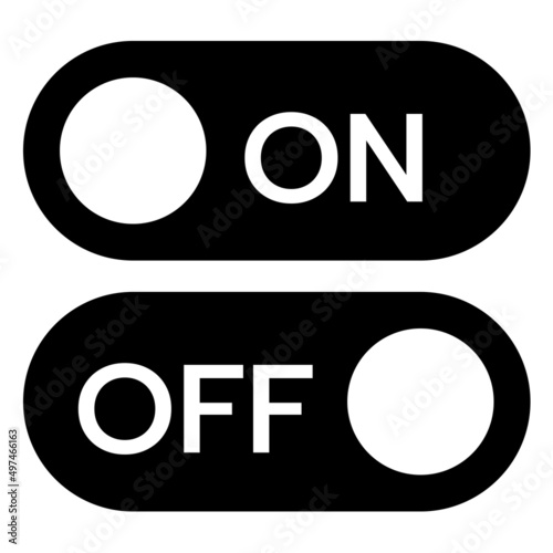line pictogram icon Black and white on-off switch button