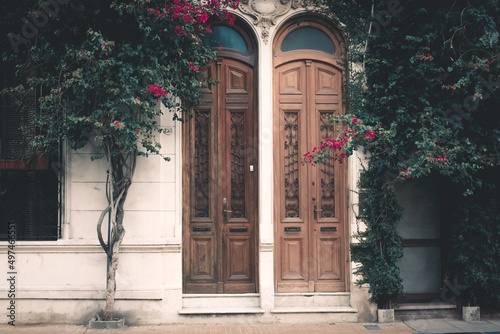 Old wooden door