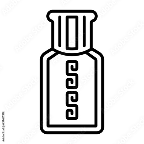 Natural perfumes or sandalwood vector line icon Design, Ramazan and Eid al-Fitr Symbol, Islamic and Muslims fasting Sign, Arabic holidays celebration stock illustration, ittar or attar bottle Concept,