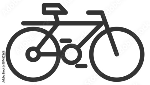 Bicycle icon. Eco city vehicle line symbol