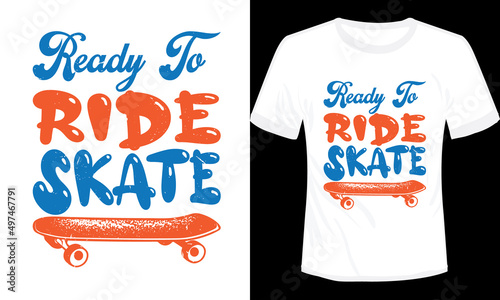 Skateboard T-shirt Design Vector Illustration