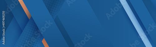 Abstract Minimal geometric futuristic blue background. Blue background with stripes. Vector abstract background texture design, bright poster, orange and blue banner background Vector illustration.