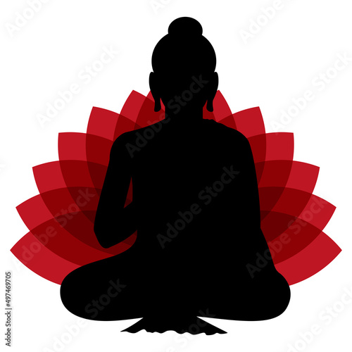 Happy Buddha Purnima with lotus