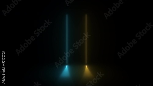Concept 74-N1 Animated abstract neon light with led light effect and flashing moving pattern.