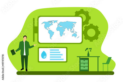 Word Environment Design Illustration Vector