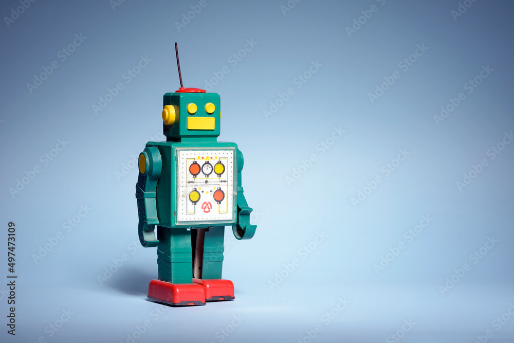 Fototapeta premium Vintage DDR plastic robot