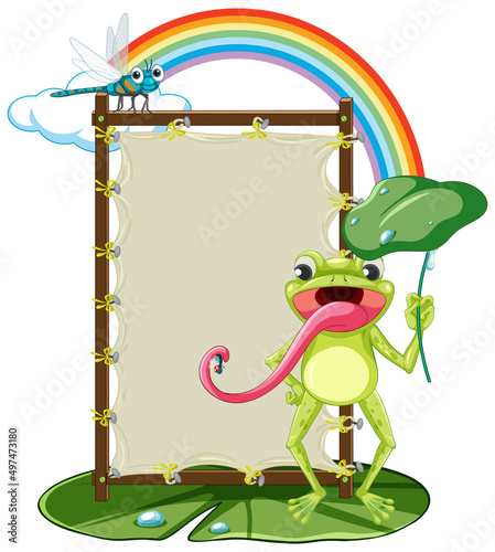 Insect with canvas board board banner