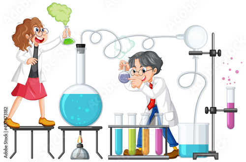 Scientist doing science experiment in the lab