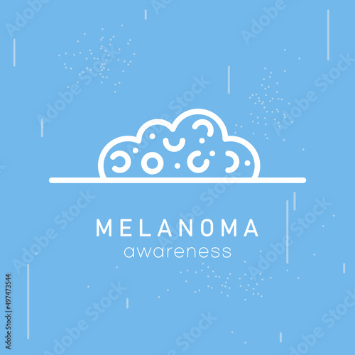 Melanoma awareness. Skin cancer awareness. Trendy flat vector Melanoma icon vector illustration