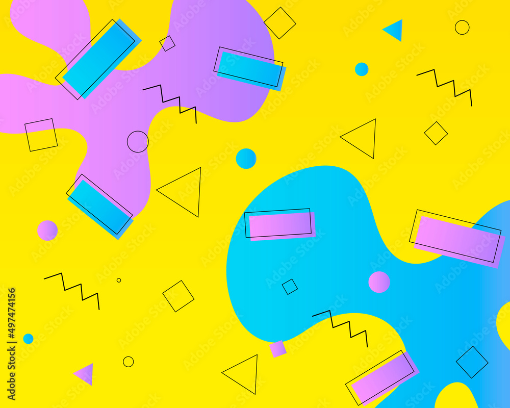 Abstract memphis style background Abstract memphis style background