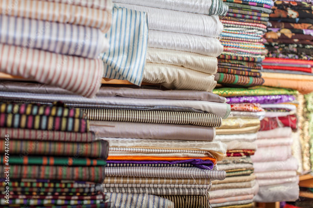 stack of colorful clothes stack of colorful clothes