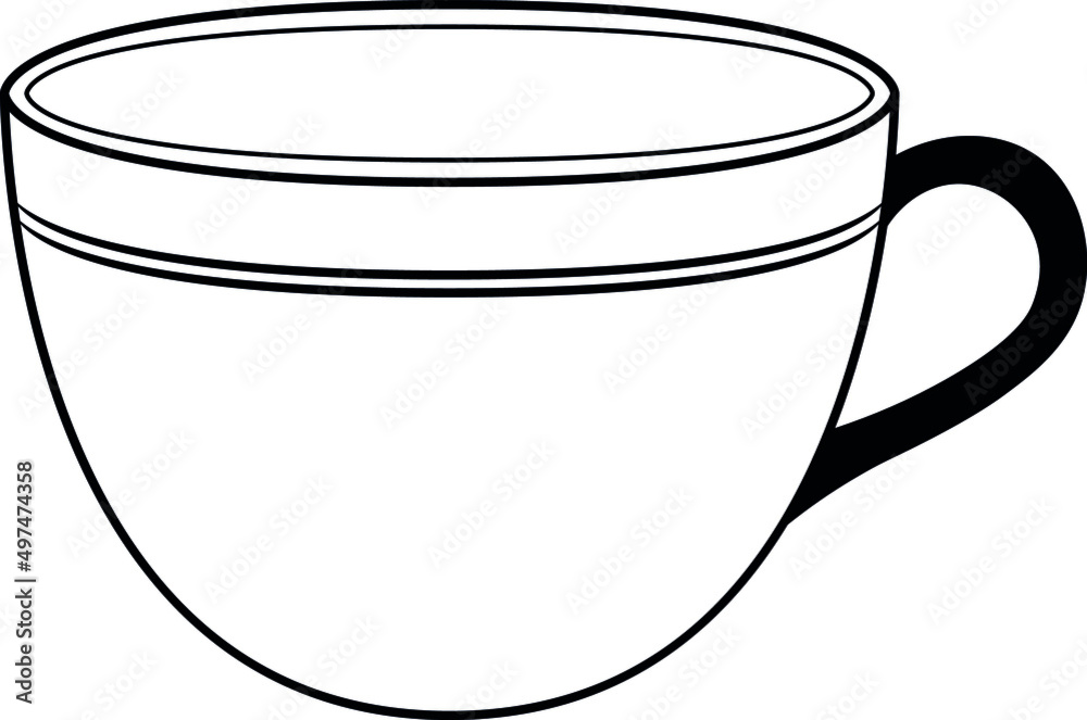 simple drawing cup, cup line art simple drawing cup, cup line art