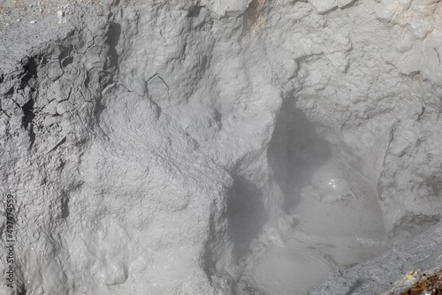 Crater with hot volcanic mud. Iturup. Southern Kuriles photo