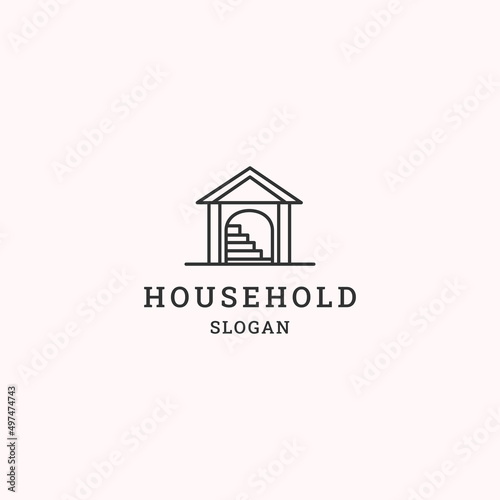 House hold logo icon design template 