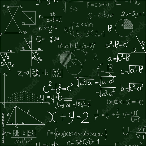 Hand drawn physic formula Science knowledge education. Chemical formula and physics , math formula and physics vector, white background, hand drawn line math and physics formula