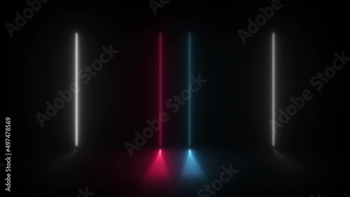 Concept 82-N1 Animated abstract neon light with led light effect and flashing moving pattern.