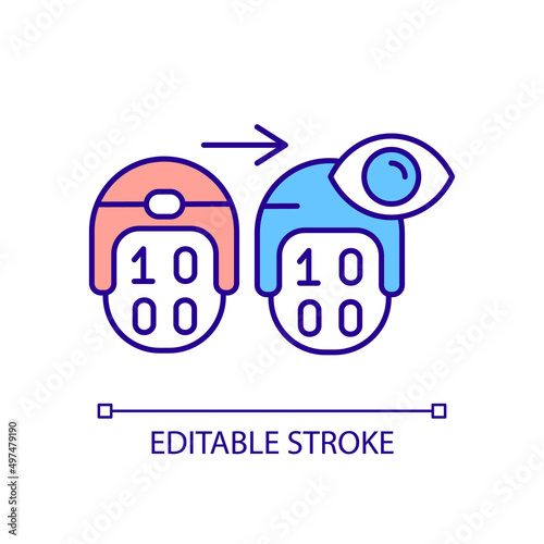 Mimicking operations RGB color icon. Military forces deception. Information warfare. Mislead enemy. Isolated vector illustration. Simple filled line drawing. Editable stroke. Arial font used