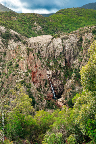 Sardegna, cascata di Piscina Irgas, a Villacidro, in Italia, Europa  photo