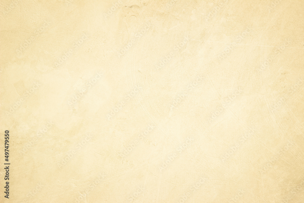 Cream concrete wall texture background for interiors or outdoor exposed surface polished distress.