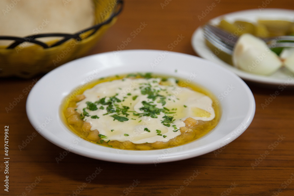 Authentic Israeli hummus  