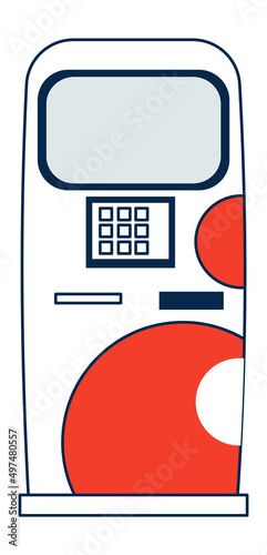 Atm icon. Bank service machine. Credit card station