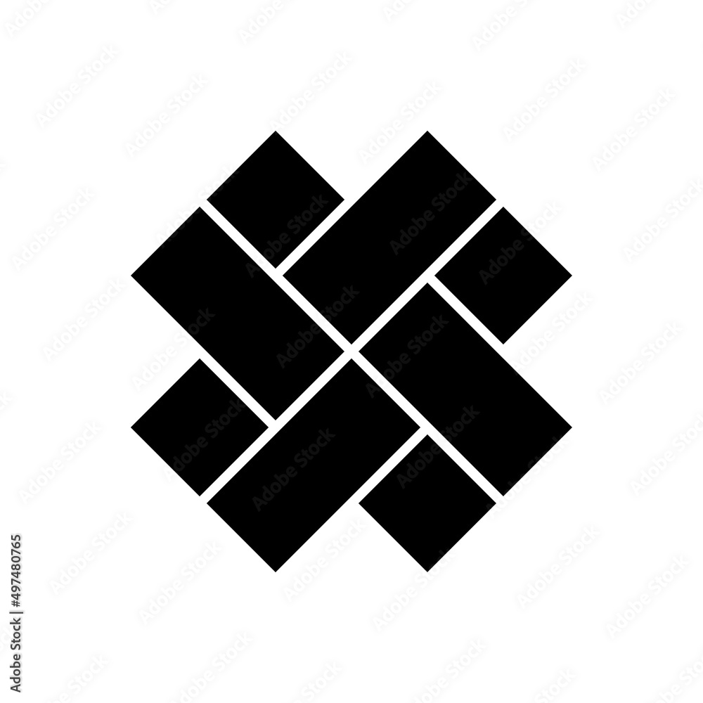 Japanese cross icon in flat style isolated on white background. Kamon Symbols of Japan. Japanese cross icon in flat style isolated on white background. Kamon Symbols of Japan.