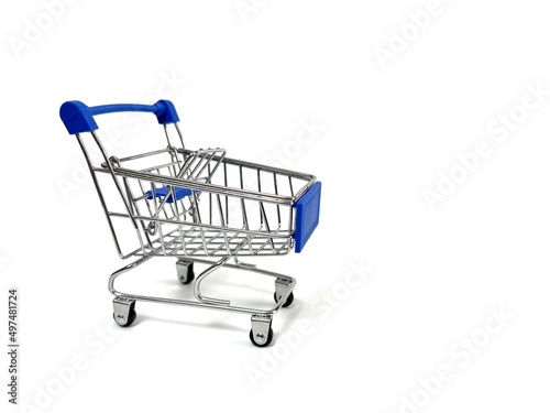 shopping cart isolated on white © Анастасия Казанская