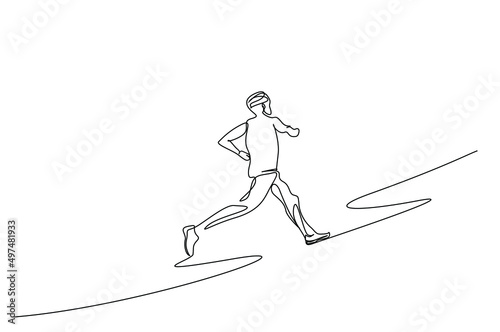 a person doing cardio running outside exercising