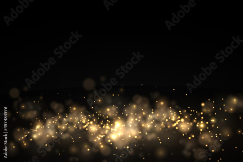 Wallpaper Mural Glowing bokeh lights, shining flare dust particles