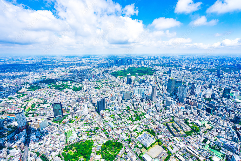 渋谷・青山・六本木・空撮写真