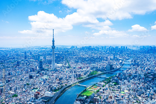 東京スカイツリー・空撮写真