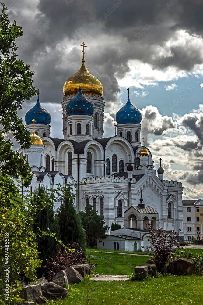 St. Nicolas cathedral and Transfiguration cathedral. Nicolo-Ugreshsky monastery, city of Dzerzhinsky, Russia