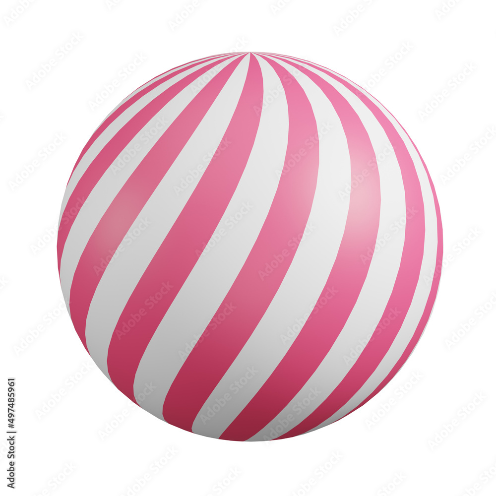 3D rendering isolated simply decorate ball in white background 3D rendering isolated simply decorate ball in white background