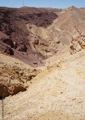 Hiking in mountains near Eilat, South Israel
