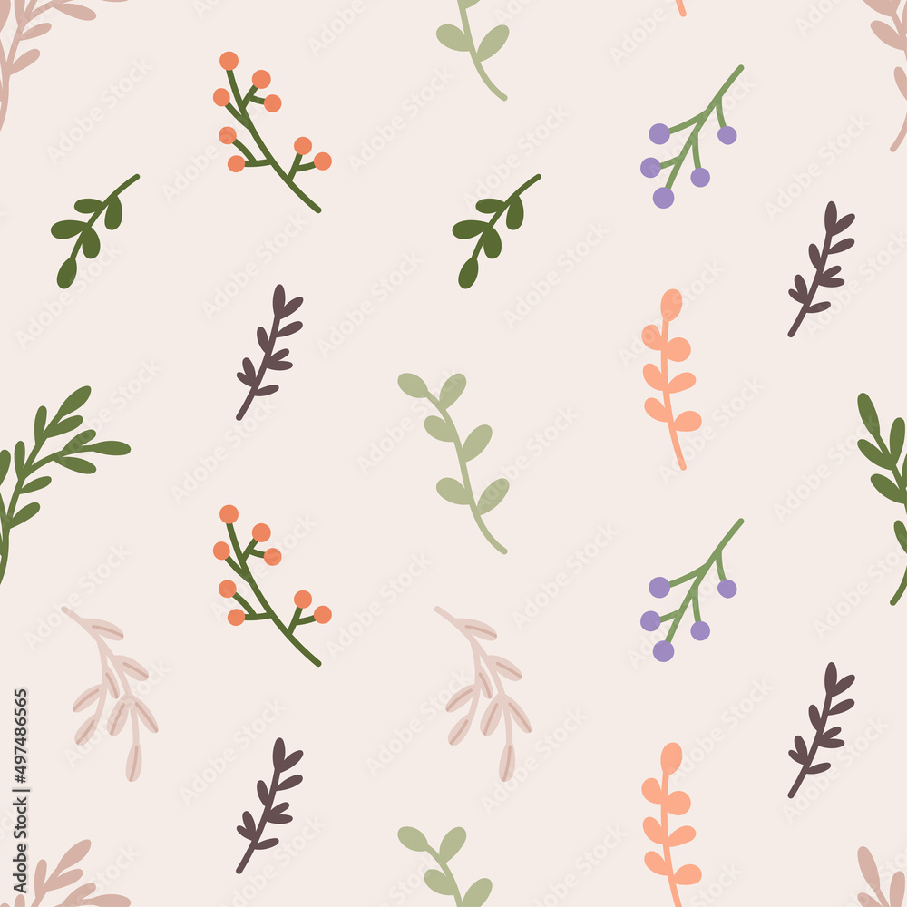 Spring Floral Vector Seamless Pattern