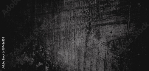 Wall full of scratches. Grungy cement texture for background, Scary dark wall.Black wall © Ronny sefria