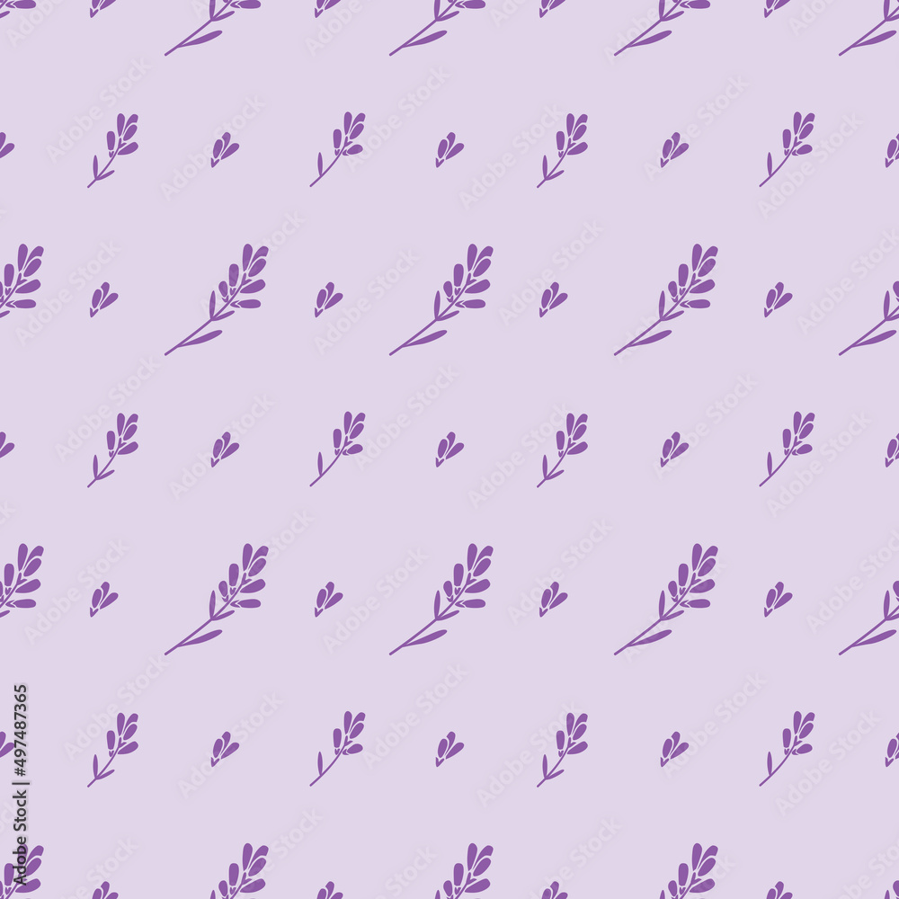 Seamless spring pattern with brushes of lavender flowers. Vintage style print for textile, wallpaper, covers, surface. Vector. Seamless spring pattern with brushes of lavender flowers. Vintage style print for textile, wallpaper, covers, surface. Vector.