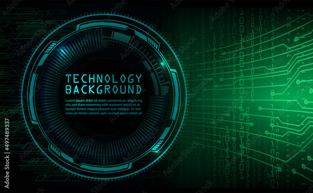 cyber circuit future technology concept background. text
