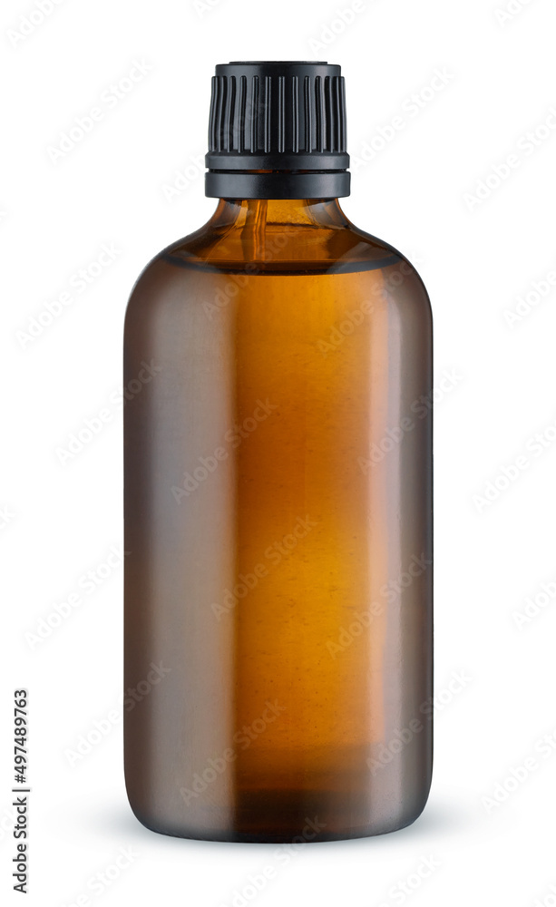 Essential oil bottle isolated on white background Essential oil bottle isolated on white background