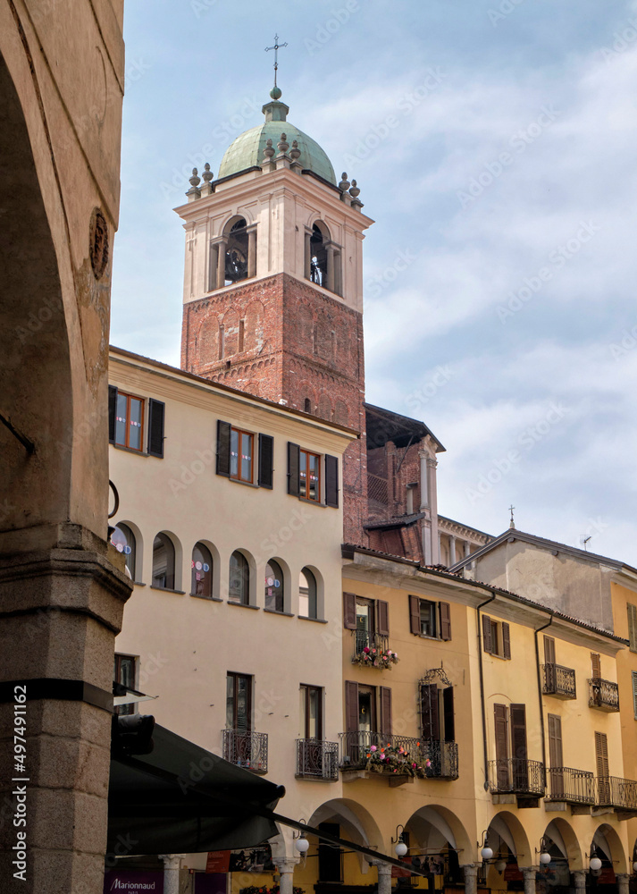 2022 march -Tower of Basilica of San Gaudenzio in Novara city, Piedmont, Italy.