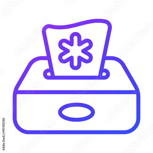 Tissue Box Healthcare Medical, vector graphic Illustration Icon.