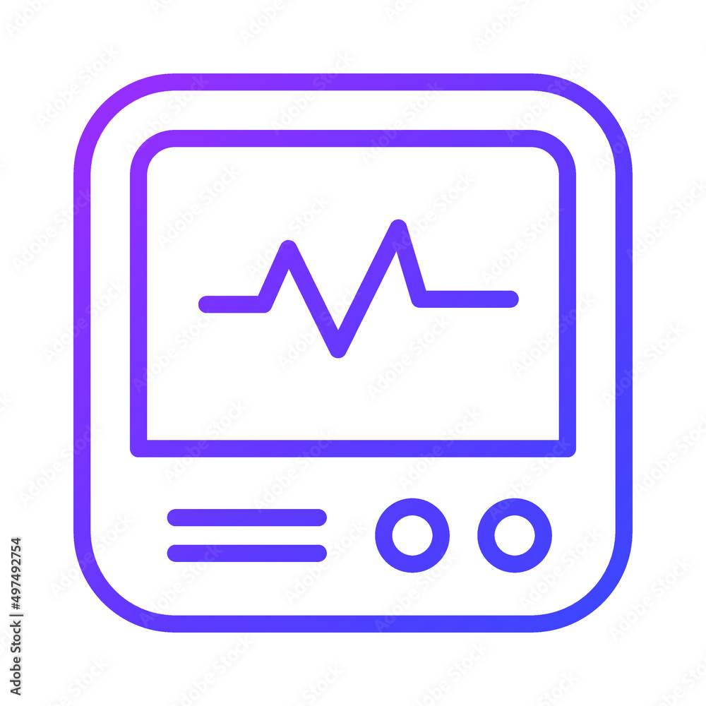 Ecg Monitor Healthcare Medical, vector graphic Illustration Icon.