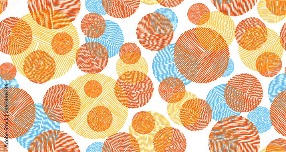 Scribble circle shapes of lines seamless pattern graphic design Scribble circle shapes of lines seamless pattern graphic design