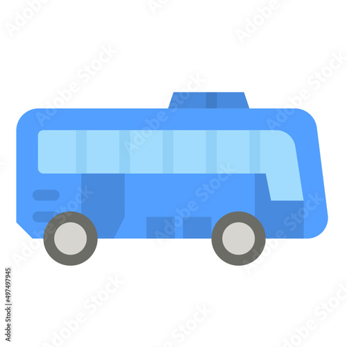 minibus flat icon